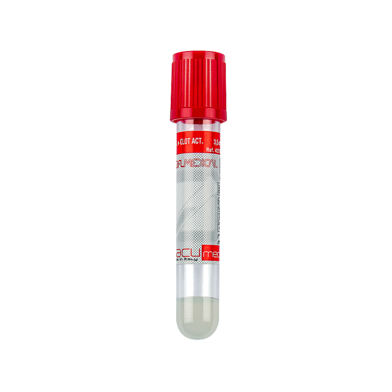 vacumed® provetta sottovuoto con gel separatore + attivatore di coagulazione tappo rosso