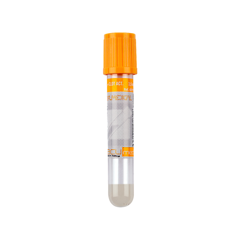 vacumed® provetta sottovuoto con gel separatore + attivatore di coagulazione tappo giallo