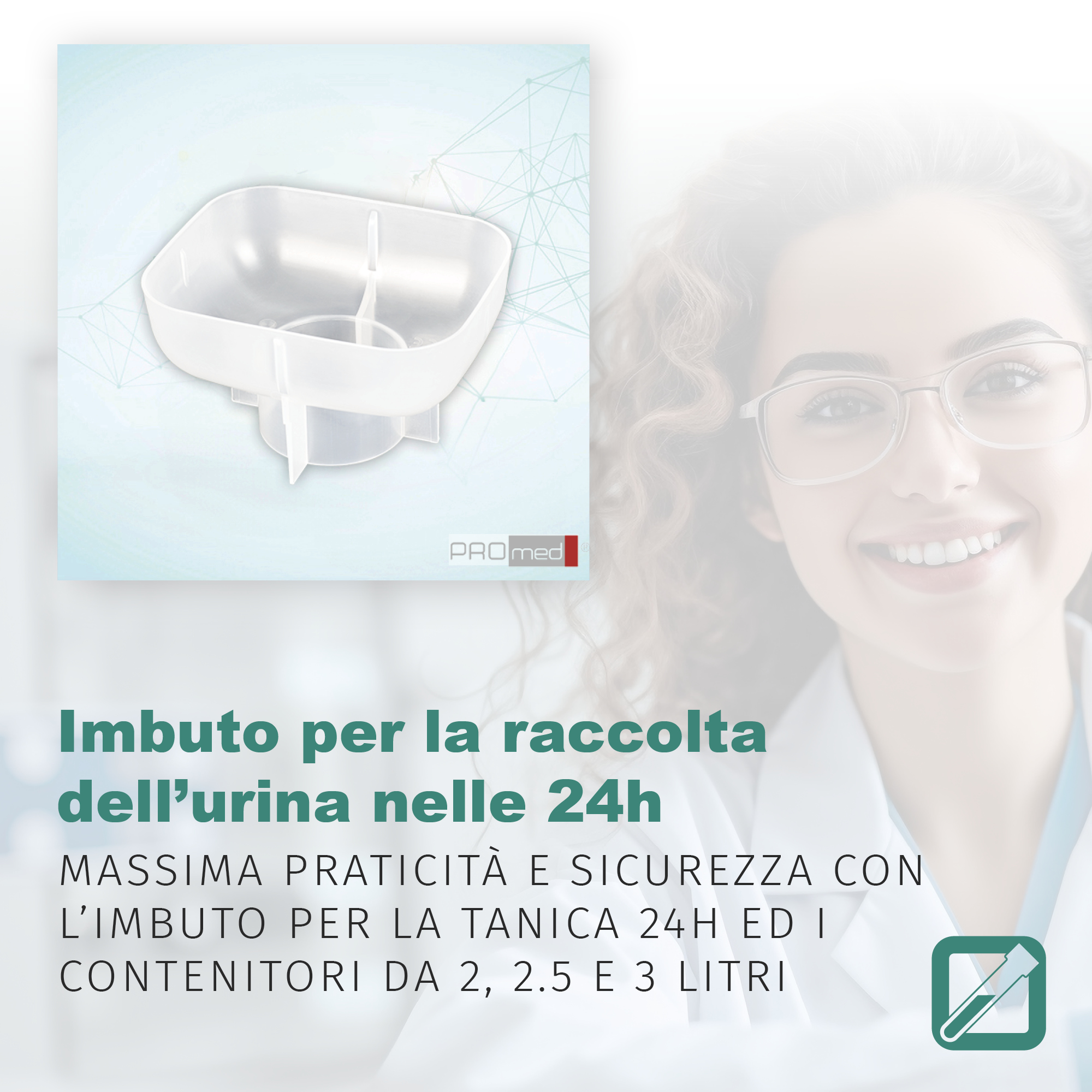 imbuto per la raccolta dell’urina nelle 24h