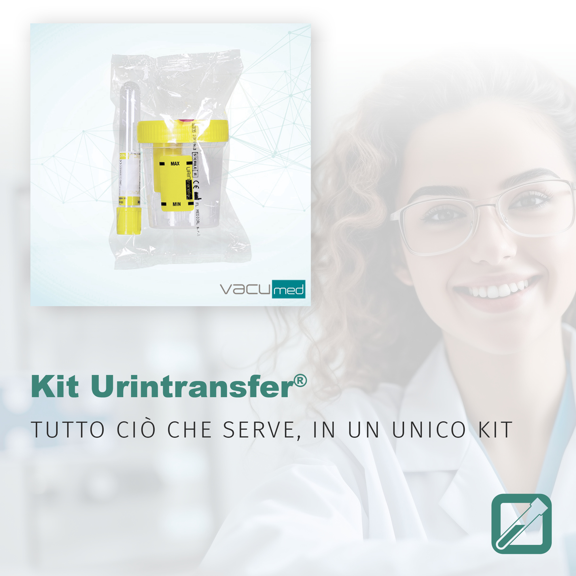 kit urintransfer®: tutto ciò che serve, in un unico kit